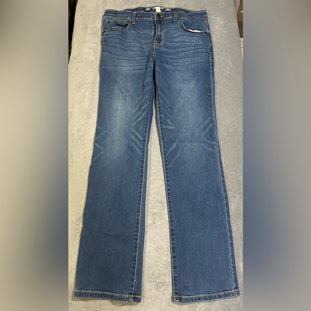 Cat & Jack Boys Blue Denim Straight Leg Stretch Jeans Size 16 - Picture 2 of 6